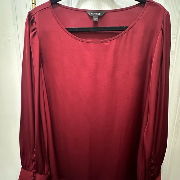 Express Tops - Express Burgundy Blouse